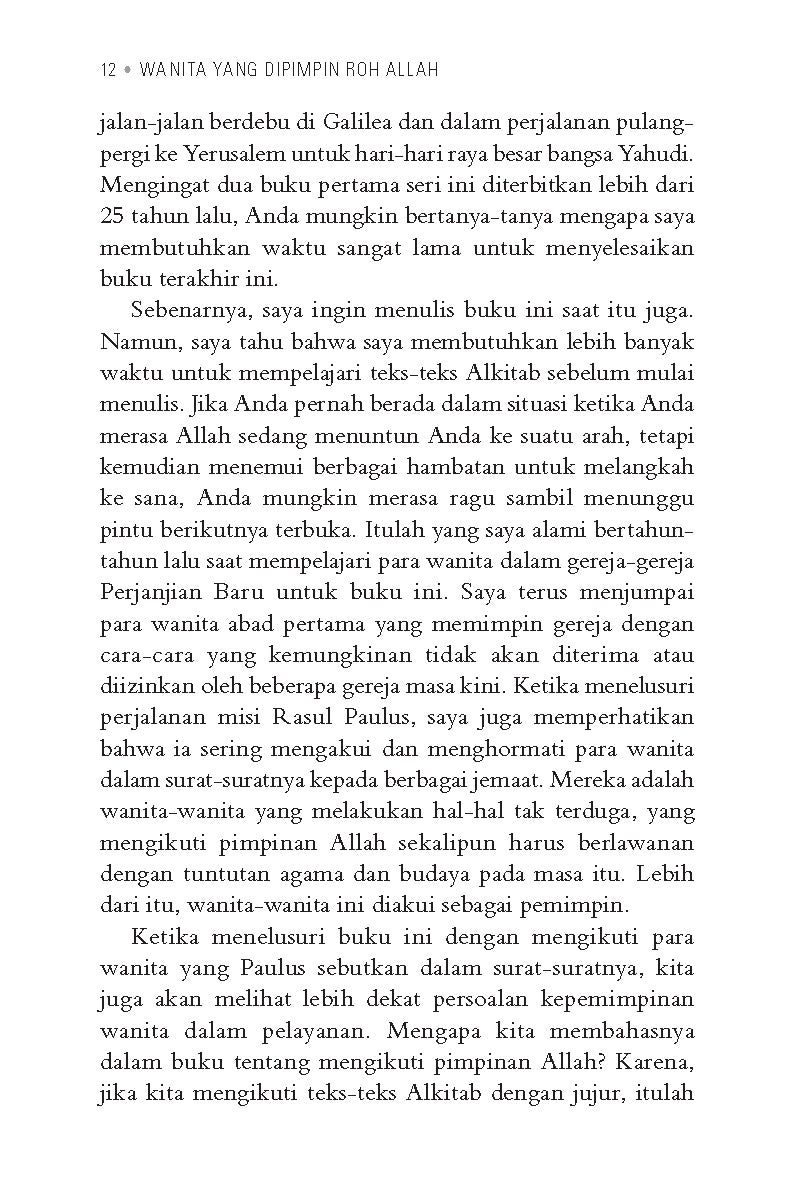 Wanita yang Dipimpin Roh Allah: Teladan Bijak dari Para Wanita di Perjanjian Baru