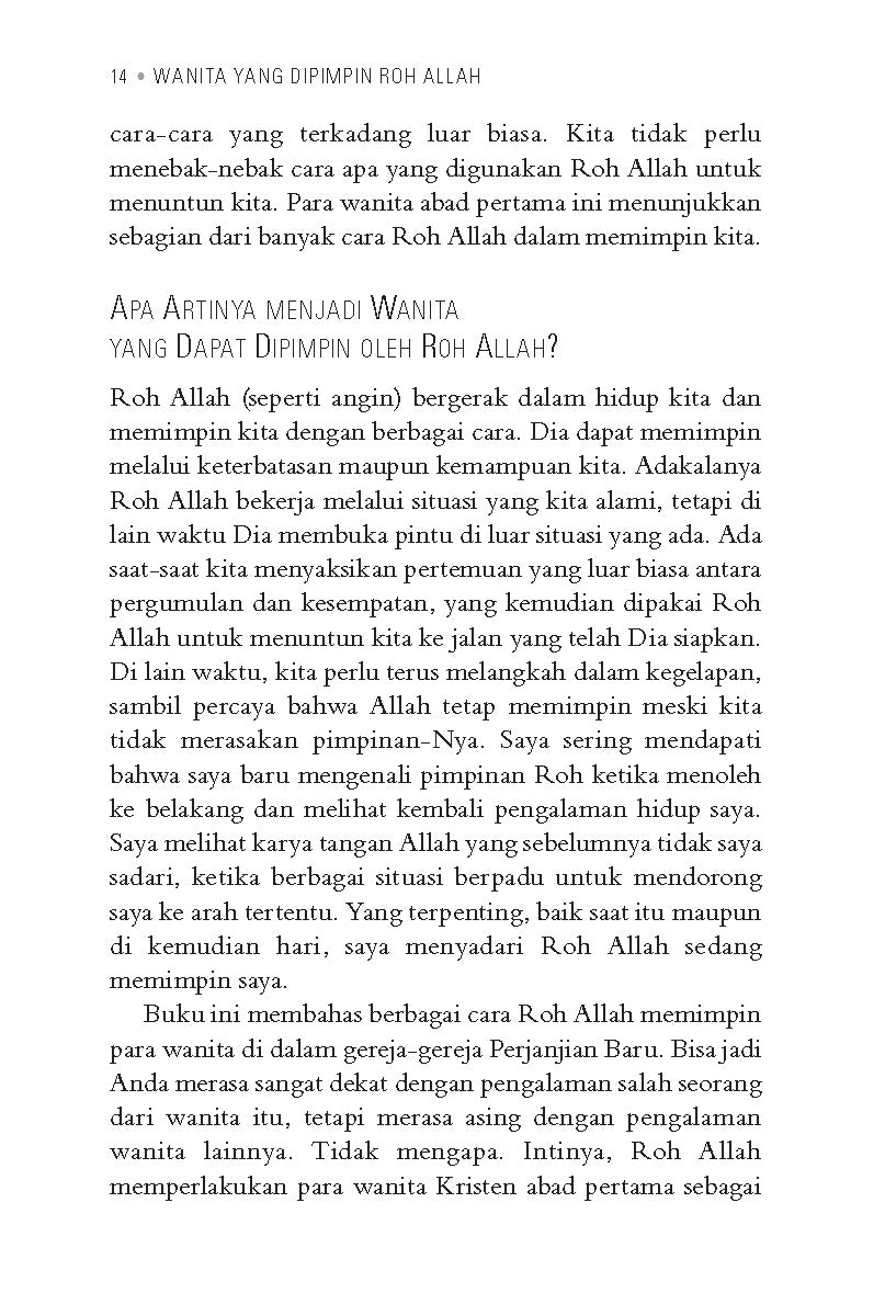 Wanita yang Dipimpin Roh Allah: Teladan Bijak dari Para Wanita di Perjanjian Baru