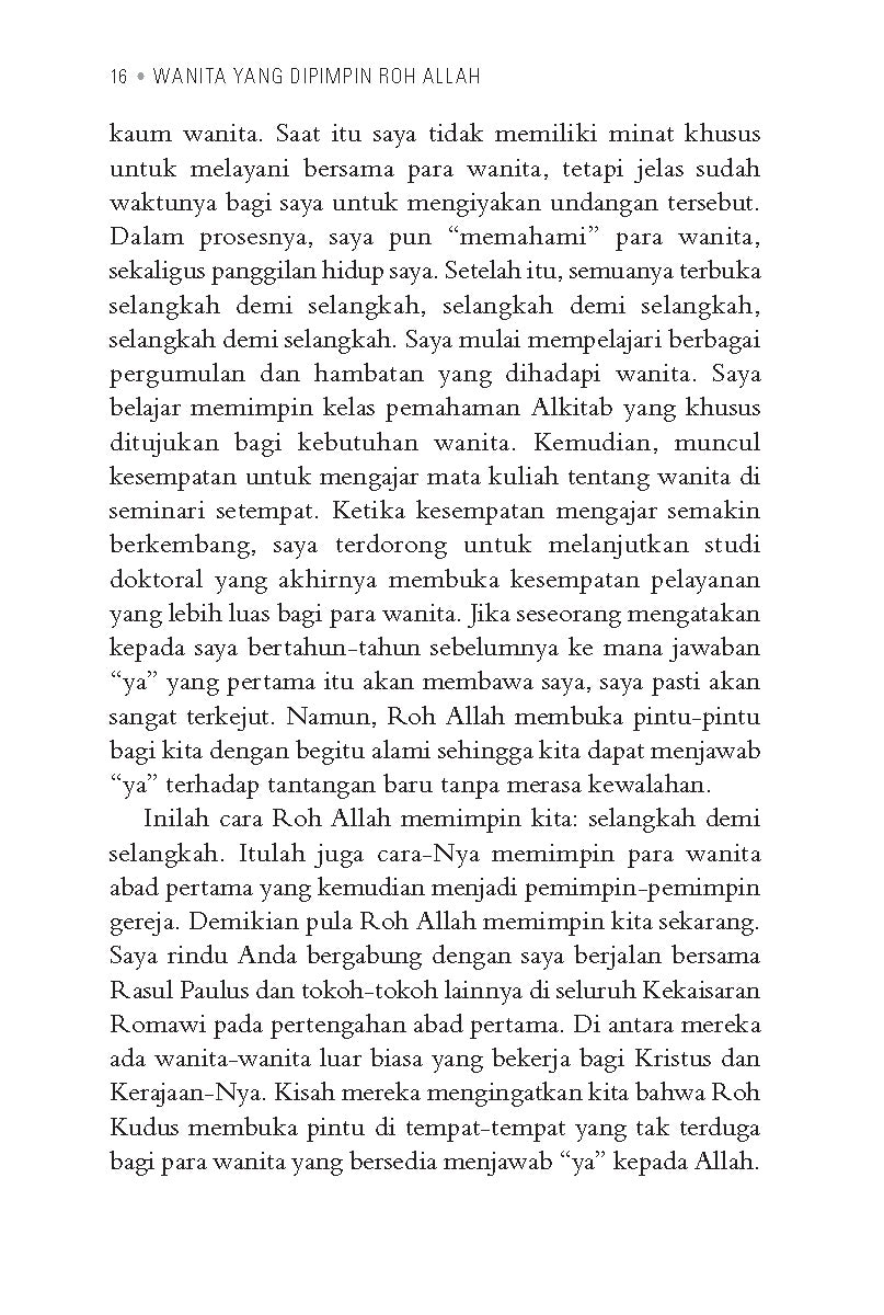 Wanita yang Dipimpin Roh Allah: Teladan Bijak dari Para Wanita di Perjanjian Baru