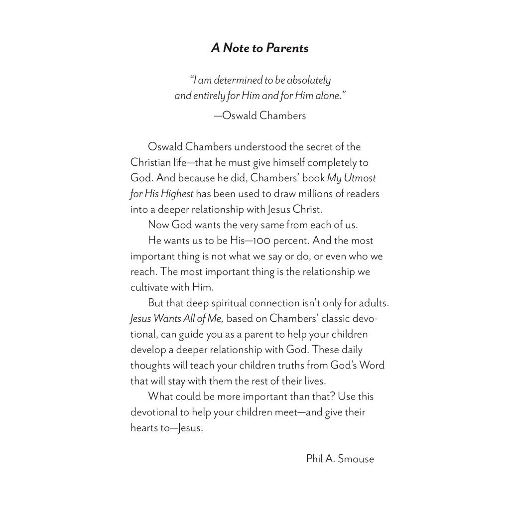 Jesus Wants All of Me